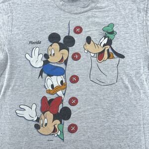 Vintage Disney Shirt Mens Large Mickey Minnie Donald Goofy Florida Cartoon 90s T